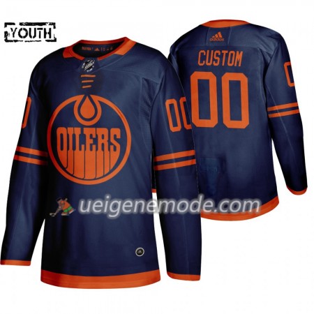 Kinder Eishockey Edmonton Oilers Trikot Custom Adidas 2019-2020 Blau Authentic